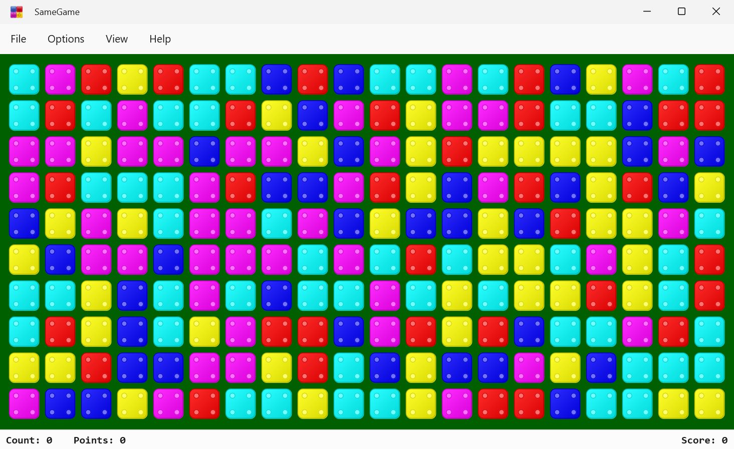 Screenshot of Bricks Skin of SameGame