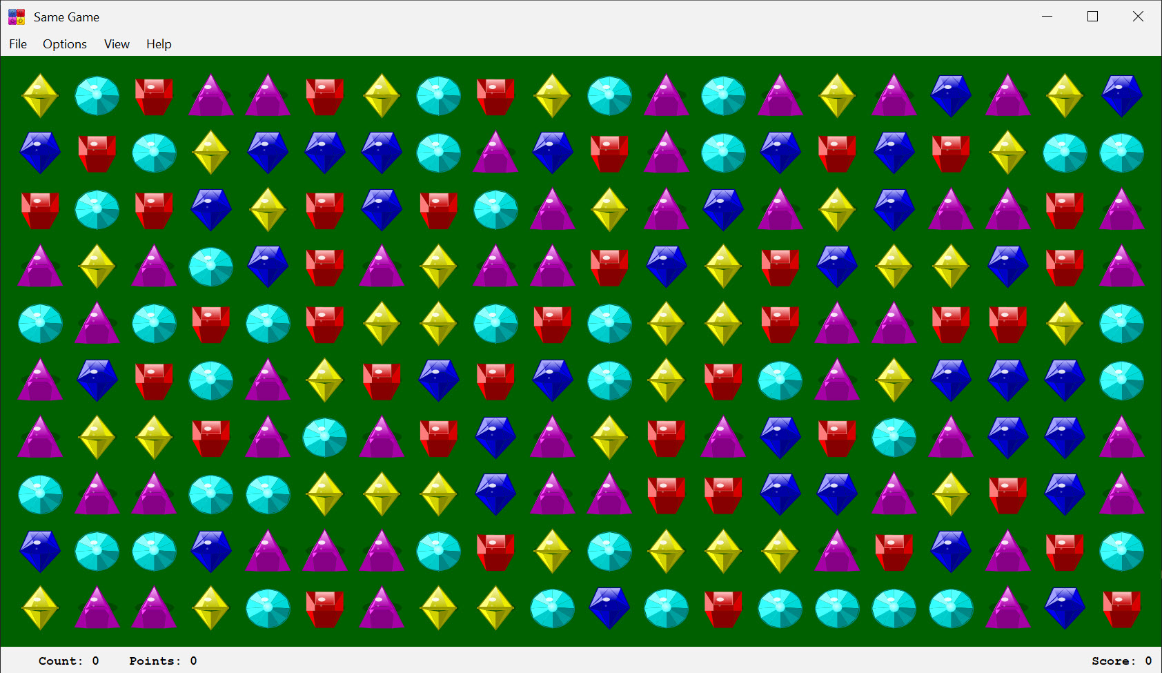 Screenshot of Gems Skin of Same Game