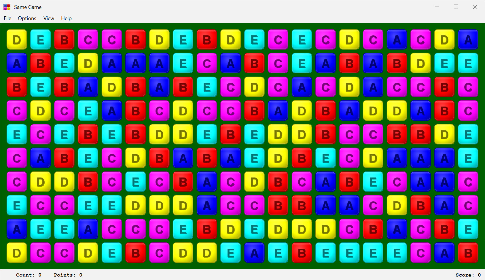 Screenshot of Modern Skin of Same Game