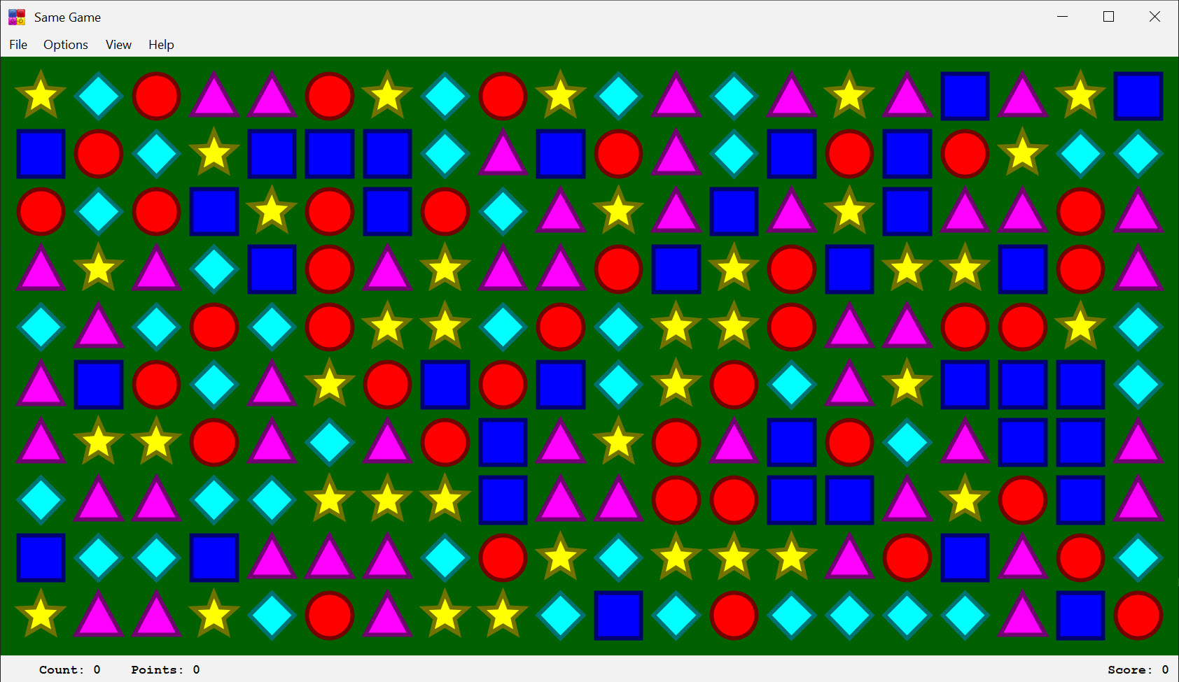 Screenshot of Shapes Skin of Same Game